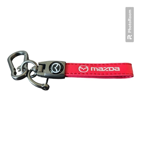 Mazda Other - Mazda, red leather keychain